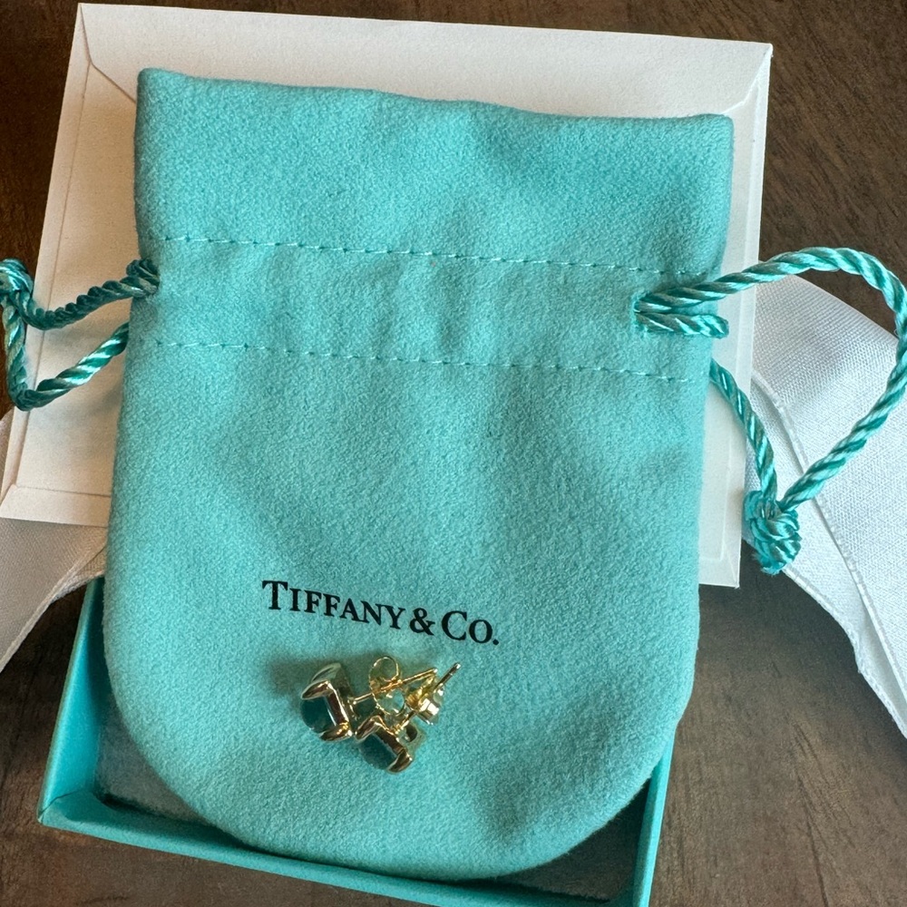 Tiffany & Co. Blue topaz 18k Sugar Stack Earrings